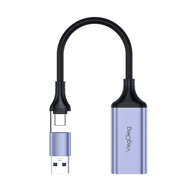 Veggieg Alta calidad 4K Tipo C USB 3,0 HDTV Tarjeta de captura de audio y video Record 4K 60fps HDTV USB3.0 Tarjeta de captura de video