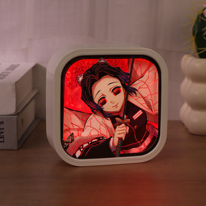 Caja de Luz de Anime con Colores RGB Figura de Demon Slayer Shinobu Kochou Tanjirou Gojo Lámpara de <span class=keywords><strong>Noche</strong></span> LED de Mesa Regalo de Anime - Product Image 4
