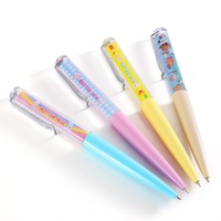 Nouveau cadeau de bricolage stylo à bille LOGO personnalisé coloré 3D objet flottant stylo à bille bureau stylo neutre promotion en gros