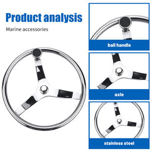 Volante <span class=keywords><strong>de</strong></span> Barco <span class=keywords><strong>de</strong></span> Acero Inoxidable <span class=keywords><strong>de</strong></span> 3.5 Pulgadas, Accesorio <span class=keywords><strong>de</strong></span> Control Hidráulico Marino - Product Image 3