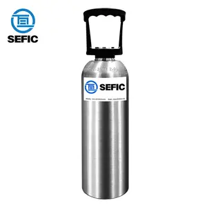 Cylindre en aluminium de CO2 de 2L 1.5kg pour la machine de soda de boisson avec la norme ISO7866