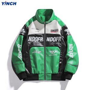 جاكيت جلد للدراجات النارية للرجال من جلد الغزال منقوش حسب الطلب للدراجات النارية جاكيت جلد رجالي للخريف شعار مخصص مطبوع - Product Image 5