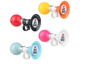 <span class=keywords><strong>Klaxon</strong></span> d'air pour vélo d'enfant, sonnette puissante à pression pour draisienne, scooter, voiturette de bébé, motif dessin animé I LOVE MY BIKE, pour rénovation/amélioration. - Product Image 2