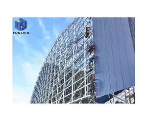 Yunjoin Prefab Steel Roof Structure System Flat Bunker Coal Storage Shed Space Frame Company