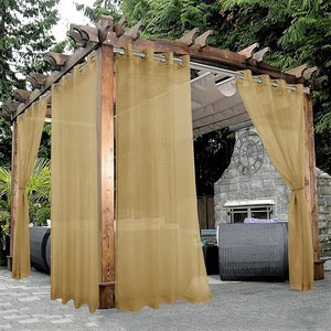 XinLan impermeable transparente paneles barra bolsillo secado rápido Mosquito semi transparente cortinas para pérgola Gazebo Patio - Product Image 3