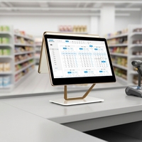 Système d'ordinateur portable tactile 15,6 pouces, terminal de point de vente mobile, système de point de vente tout-en-un, caisse enregistreuse pour supermarché et commerce de détail