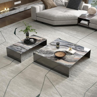 Table basse moderne en marbre Shann DP-60 Garantie 5 ans Usage salon appartement Mobilier de maison Fournisseur OEM/ODM Sichuan