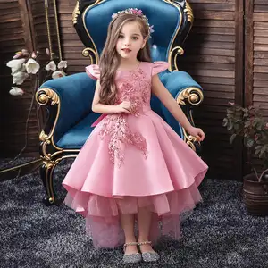 Çocuklar çiçek prenses elbise kız zarif doğum günü partisi elbisesi resmi kız çocuk elbiseleri bebek noel giysileri 3- 12yrs Y12410