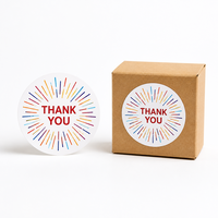 Étiquettes adhésives personnalisées en vinyle imperméable, sensibles à la chaleur, pour emballage de produits, avec logo de marque privée, en rouleau, pour entreprises
