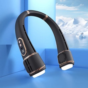 Ventilateur portable à suspendre au cou, sans pales, turbine, refroidissement à trois points, recharge USB, refroidissement par glace, petit ventilateur - Product Image 6