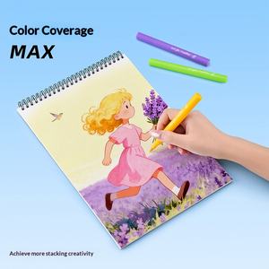 مجموعة أقلام ماركر أكريليك جديدة بـ 12-48 لونًا برأس ناعم وفرشاة مستقيمة للرسم - Product Image 4