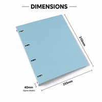 Carpeta de Anillas A4 con Logotipo Personalizado, Carpeta de Archivos de PP Resistente, Organizador de Documentos Impermeable para Oficina, Escuela y Negocios
