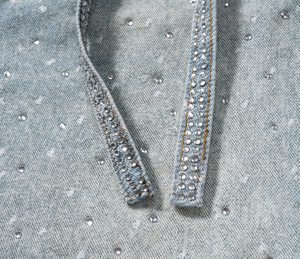 Peeqi D8739 Nuovi Shorts in <span class=keywords><strong>Jeans</strong></span> Estivi all'Ingrosso, Shorts in Denim Vintage con Strass, <span class=keywords><strong>Taglie</strong></span> Grandi per Abbigliamento Femminile - Product Image 5