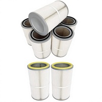 Cartucho de Filtro Plegado Industrial para Colector de Polvo, Elemento Filtrante de Aire por Chorro Pulsante para Sandblasting y Extracción de Polvo