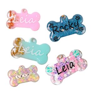 Etiquetas personalizadas de acero inoxidable y silicona para mascotas, etiquetas de identificación personalizadas en blanco para perros y gatos con técnicas de estampado chapado, regalo - Product Image 5