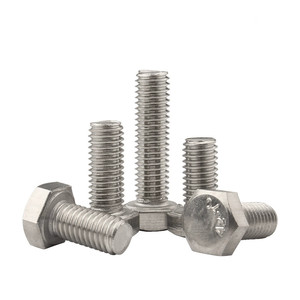 เครื่องมือฮาร์ดแวร์ DIN933 SS304 A2-80 M6 M8 M10 M12 M16สแตนเลสสลักเกลียวหกเหลี่ยมและถั่วฟรีตัวอย่างจากจีน - Product Image 4