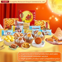 Guangzhou Restaurant Meilleur Prix Promotion Gâteau de lune sain à faible teneur en sucre Sésame noir Haricot rouge Graines de lotus Pâte Jaune d'oeuf Gâteau de lune