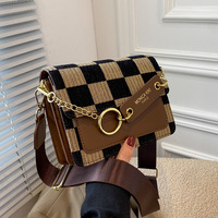 Mini-PU-Klappen-Crossbody-Sling-Taschen für Damen, Neues Design 2025, Einfache Umhängetasche aus Stoff