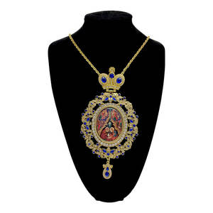 <span class=keywords><strong>Cruz</strong></span> de Natividad <span class=keywords><strong>ortodoxa</strong></span> de aleación de Zinc HT con cadena <span class=keywords><strong>Cruz</strong></span> pectoral <span class=keywords><strong>ortodoxa</strong></span> <span class=keywords><strong>rusa</strong></span> redonda para sacerdote obispo - Product Image 3