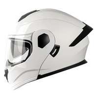 Casque de moto modulaire à visière rabattable, coque ABS haute résistance, léger, double visière anti-rayures, homologué DOT