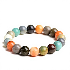 สร้อยคอคริสตัลธรรมชาติ สร้อยข้อมือหินกลม หลายสี เครื่องประดับแฟชั่น ของขวัญ เครื่องประดับ - Product Image 6