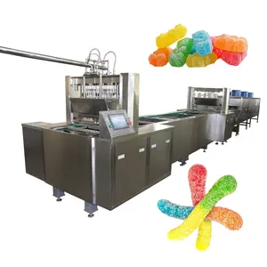 Satılık otomatik jöle/sakızlı/jelatin şeker yapma makineleri üretim hattı