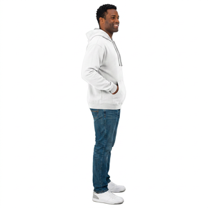 Sudadera con Capucha para Hombre, Casual, 100% Algodón, Forro Polar, Color Sólido, con Logotipo Personalizado Bordado, Térmica, de Invierno, Secado Rápido y Transpirable - Product Image 1