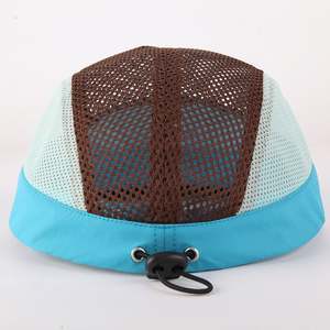 Gorra de camping de cinco paneles de poliéster personalizada Sombrero de malla para correr de 5 paneles ajustable no estructurado Gorras planas Sombreros - Product Image 5