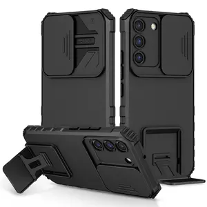 Dengan Pemegang Shockproof Telepon Kasus untuk Samung S22 S21 Ditambah 20 FE Catatan 20 Ultra A12 A22 A32 A52 A72 A51 A71 A50 A70 Telepon Kasus