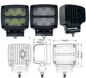 Tractor <span class=keywords><strong>Shooter</strong></span> 6000K, Luz LED Rectangular de Alta Luminosidad, 50W, Impermeable IP68, para Camiones, Minería, UTV, SUV, Carcasa de Aluminio, Trabajos en Carretera - Product Image 3