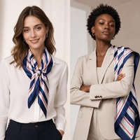 Foulard carré en satin de soie polyester imprimé numériquement, motif abstrait coloré, léger, séchage rapide, bandana tendance pour le cou et la tête, pour femme