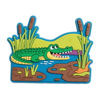 Souvenir touristique personnalisé, aimants de réfrigérateur en PVC souple 3D - Design moderne, taille moyenne, autocollant magnétique