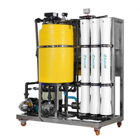 Usine de dessalement 500 LPH, machine de dessalement d'eau de mer, système de traitement de l'eau salée SWRO, unité compacte pour bateau, marine, île
