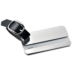 Etichetta personalizzata alla moda 40x79mm in legno con motivo a lettera nome personalizzato e stile per accessori da viaggio - Product Image 1