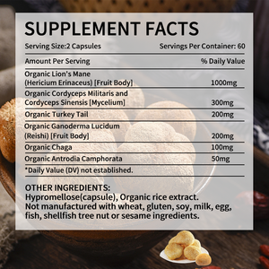 Özel etiket takviyesi aslanlar yele tozu Tablet organik aslan yele kapsül Lions <span class=keywords><strong>Mane</strong></span> mantar kapsülleri - Product Image 6