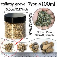 Gravier de ballast ferroviaire multi-échelles HO et N, 100 ml, 4 tailles, pour base de voie ferrée, table de sable et diorama de modélisme