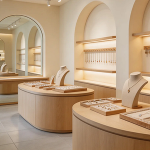 Comptoir d'îlot professionnel de luxe pour petite pâtisserie, vitrine en bois avec éclairage LED personnalisable, solution d'affichage étanche et écologique - Product Image 2