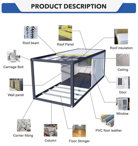 Maison mobile CE, maison modulaire en conteneur pour usage extérieur, bâtiment préfabriqué portable pour bureau, chantier de construction, <span class=keywords><strong>camping</strong></span> - Product Image 5