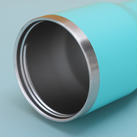Vente en gros de tasse de sport de voyage en acier inoxydable de 20oz 30oz gobelet isolé sous vide à double paroi avec paille rabattable et poignée supérieure