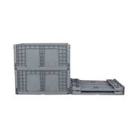Boîte de rangement pliable en plastique robuste et durable avec logo personnalisé 600*400*280mm, empilable, pour le rangement des outils