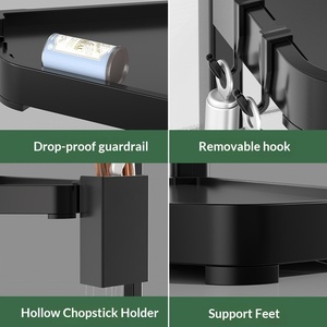 Estante Metálico Triangular de Doble Nivel para Especias, Tipo Soporte de Cocina, Sin Perforaciones - Product Image 4