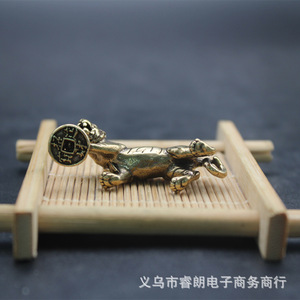 Brass Leopard Keychain Pendant 47mm Long Lucky Charm For <b>Car</b> Home Office Decor Gift - Product Image 5