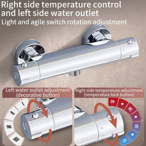 Robinet double fonction argent précision cuivre mural eau chaude <span class=keywords><strong>et</strong></span> froide pour douches <span class=keywords><strong>et</strong></span> baignoires pour hôtels - Product Image 3