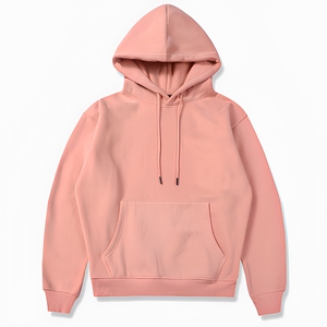 Sweat-shirt à capuche unisexe surdimensionné en polaire, couleur unie, avec poche, style décontracté, tricoté, manches classiques, pour l'automne - Product Image 1