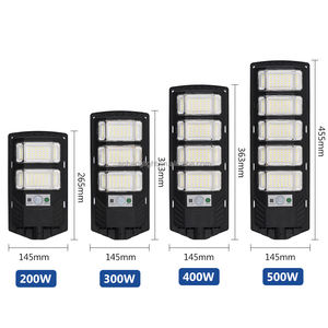 户外IP65防水太阳能路灯一合一太阳能Led路灯200w 300w运动传感器LED太阳能路灯 - Product Image 3