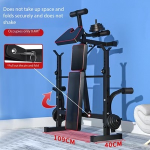 Équipement de fitness à domicile, banc d'exercices réglable pour s'asseoir, <span class=keywords><strong>musculation</strong></span> en intérieur, multifonctionnel, <span class=keywords><strong>pliable</strong></span>, durable, confortable, en métal - Product Image 2