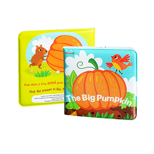 Esummi Nuovo Design Set di Libri da Bagno per Bambini a Forma di Zucca con Adesivi, <span class=keywords><strong>Libro</strong></span> Morbido per Bambini, Cambio Colore Magico in Acqua - Product Image 6