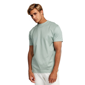 Wholesale 100% Cotton Knitted Custom Logo Lifestyle Casual Breathable & Quick Dry Short Sleeve Premium Shine T-Shirts for Men - Product Image 2