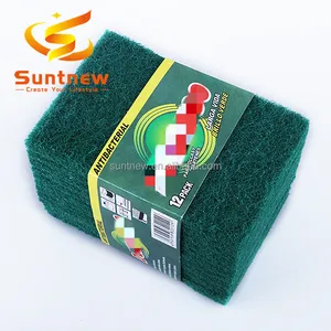 Heavy duty limpeza esfregar prato lavar cozinha scourer esfregão prato verde esfregão almofadas