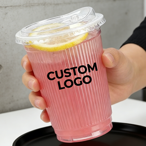 Vasos de Plástico Reutilizables de Pared Simple con Forma Novedosa de 16oz, 18oz, 20oz, 350ml, con Tapa, 90mm de Diámetro, Impresión UV, Base Redonda - Product Image 2